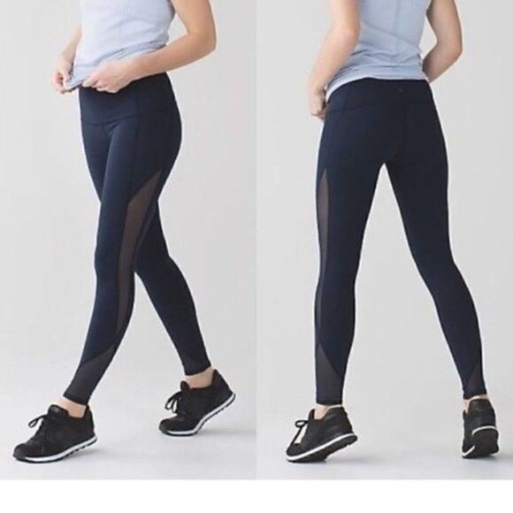 Lululemon Make a move tigth leggings size6 solid black mesh pockets high waist - Picture 14 of 14